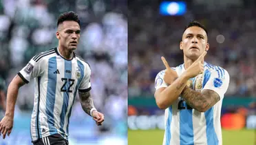 Lautaro Martínez en la Selección Argentina.