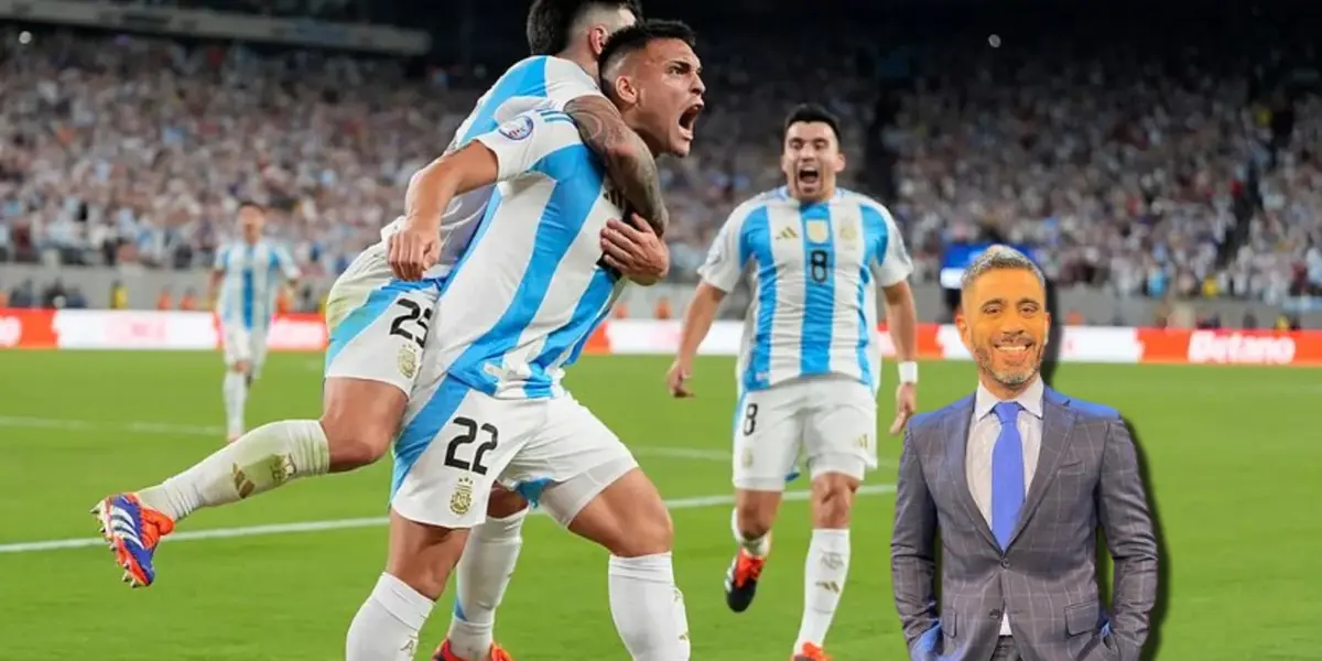 Lautaro Martínez festeja gol.