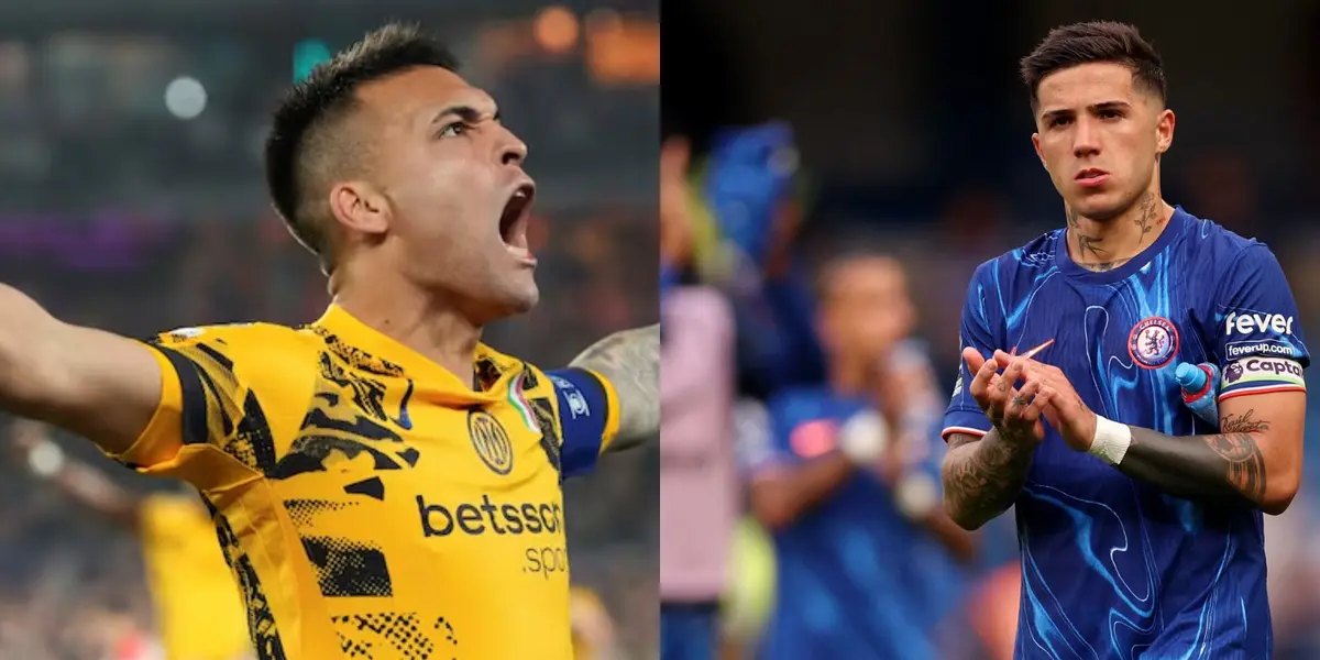 Lautaro Martínez y Enzo Fernández.