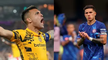 Lautaro Martínez y Enzo Fernández.