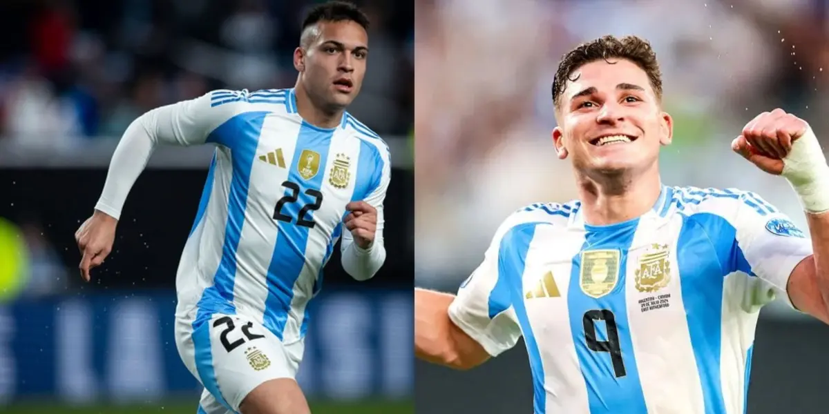 Lautaro Martínez y Julián Álvarez.
