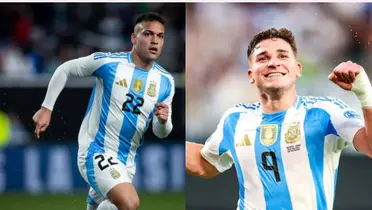 Lautaro Martínez y Julián Álvarez.