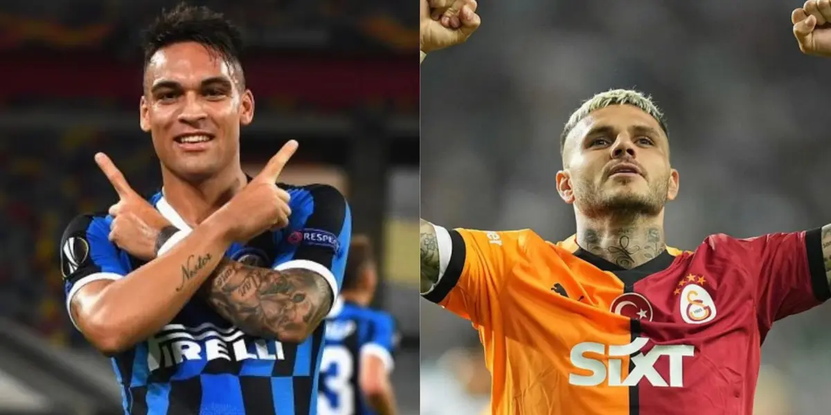 Lautaro Martínez y Mauro Icardi.