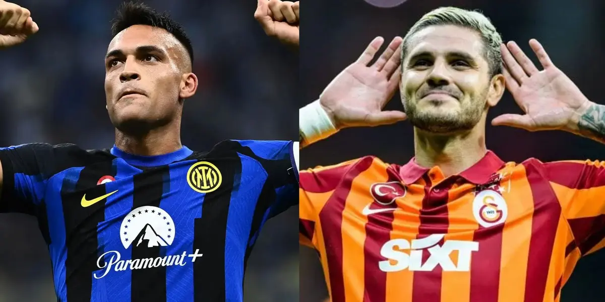 Lautaro Martínez y Mauro Icardi.