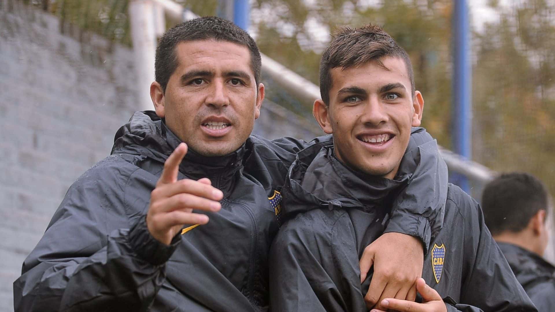 Leandro Paredes y Juan Román Riquelme cuando compartieron equipo en Boca.