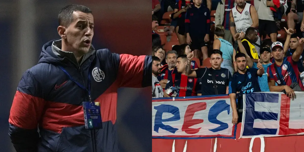 Leandro Romagnoli dando indicaciones en San Lorenzo