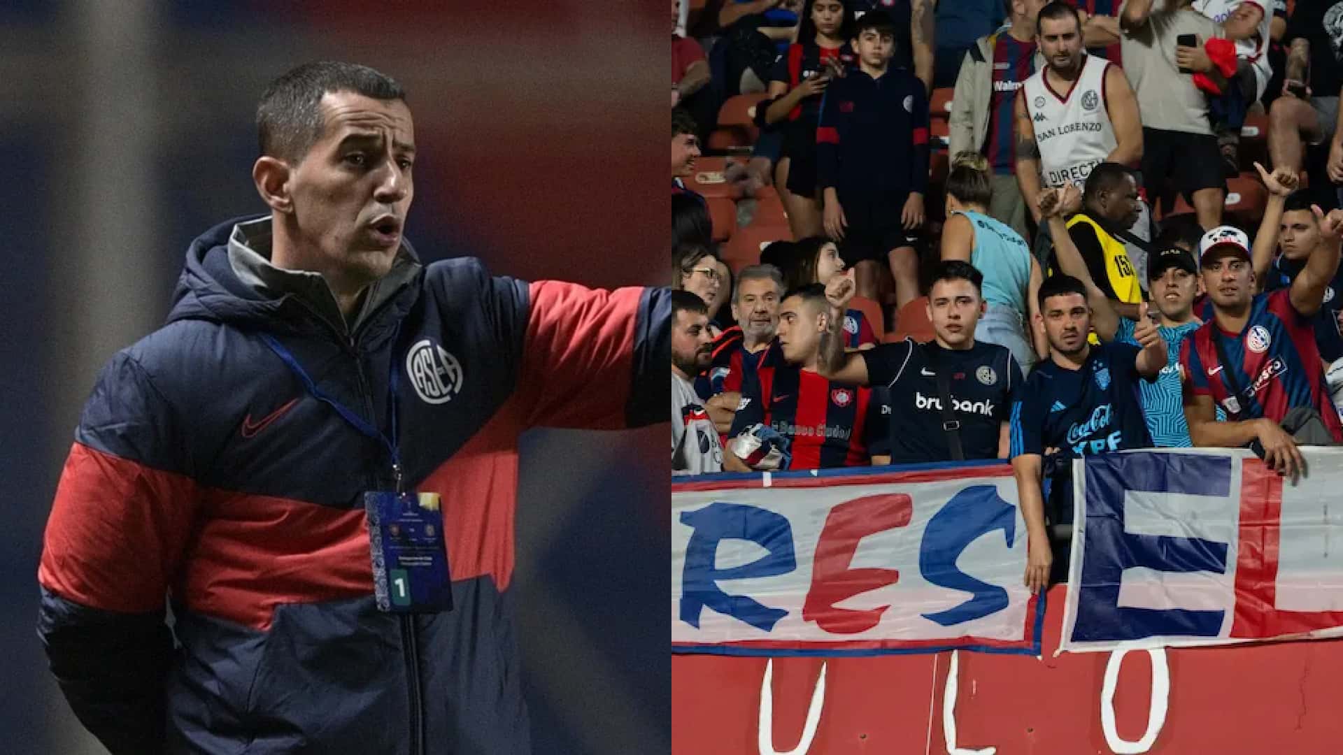 Leandro Romagnoli dando indicaciones en San Lorenzo