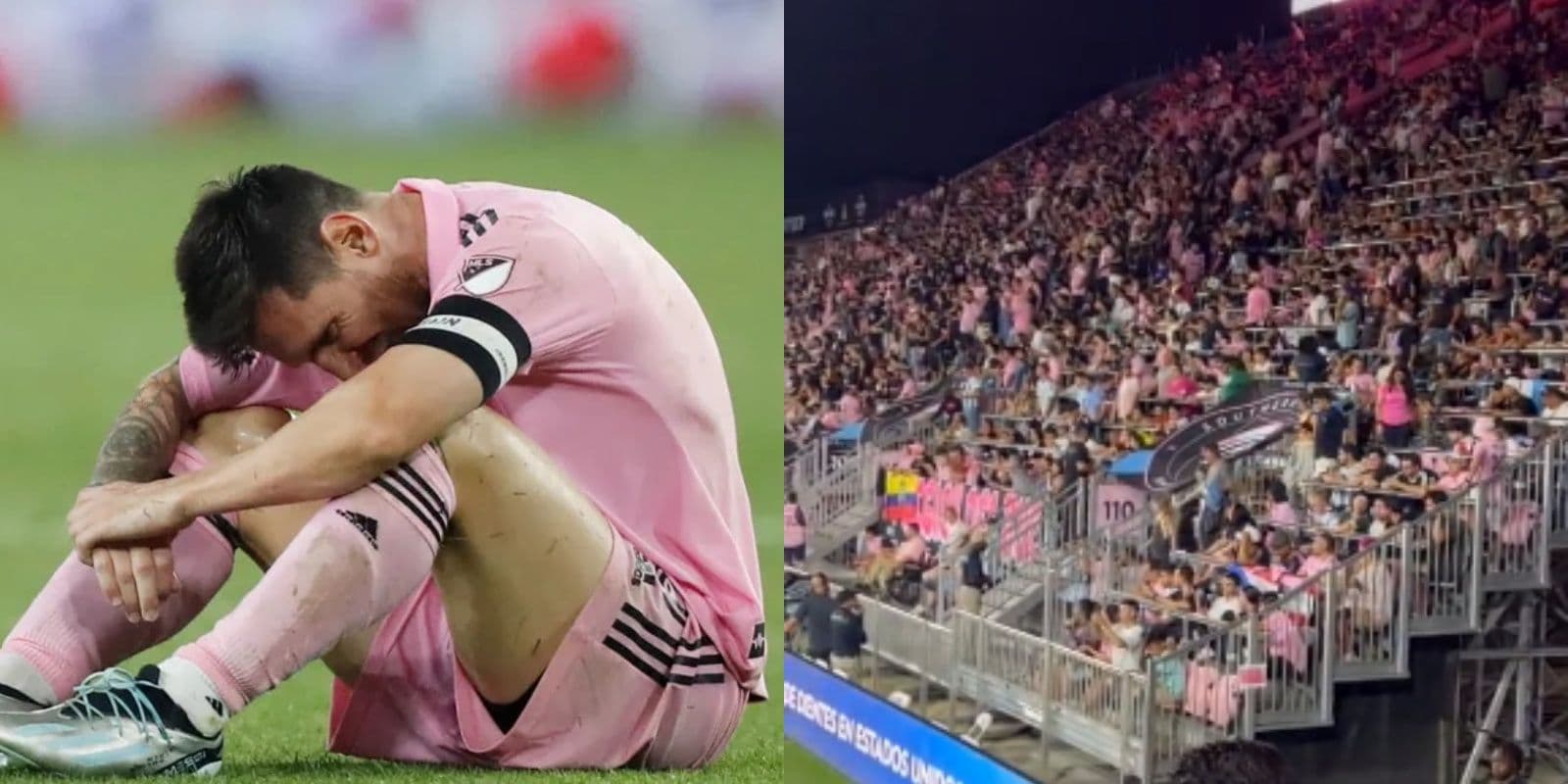 Leo pidió el cambio por una evidente molestia muscular en el primer tiempo ante Toronto.