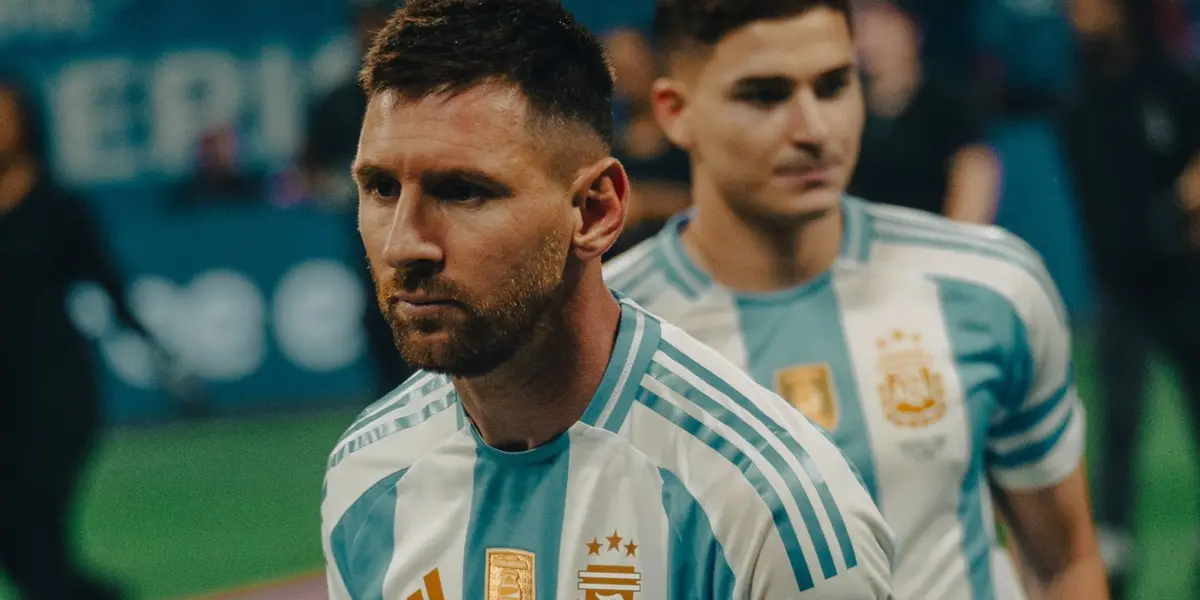 Lionel Messi con la camiseta de Argentina.