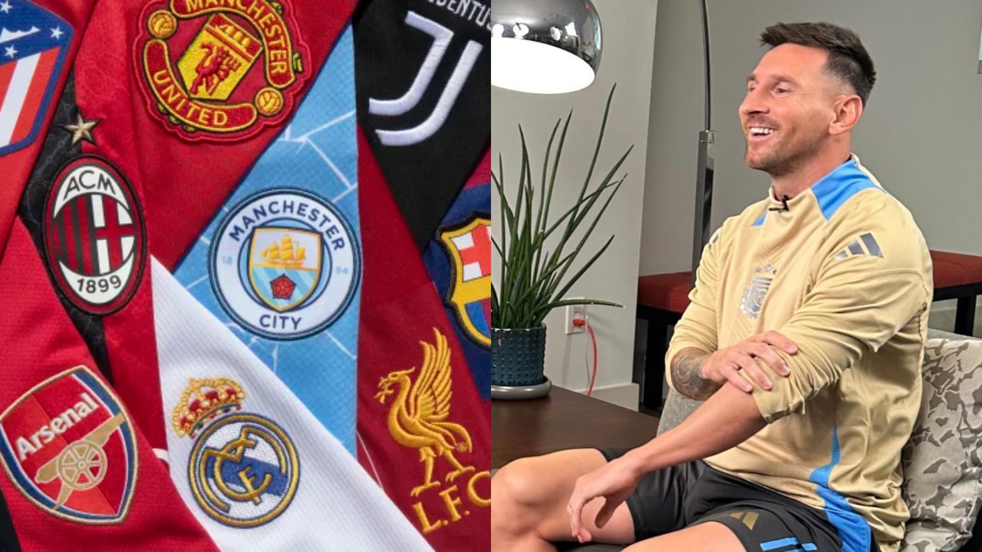 Lionel Messi dando una entrevista para Infobae.
