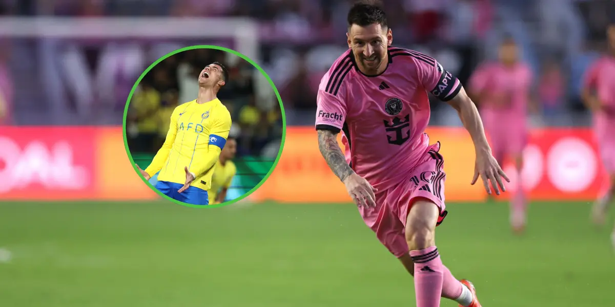 Lionel Messi en acción con la camiseta del Inter Miami vs New York Red Bull.