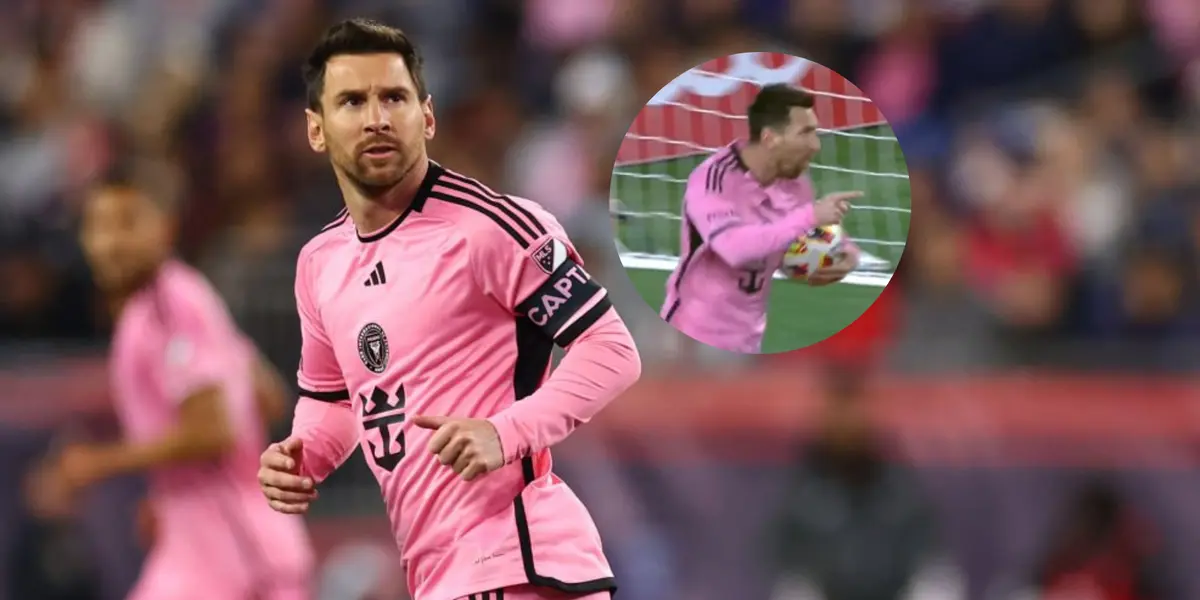 Lionel Messi en el partido contra New England Revolution