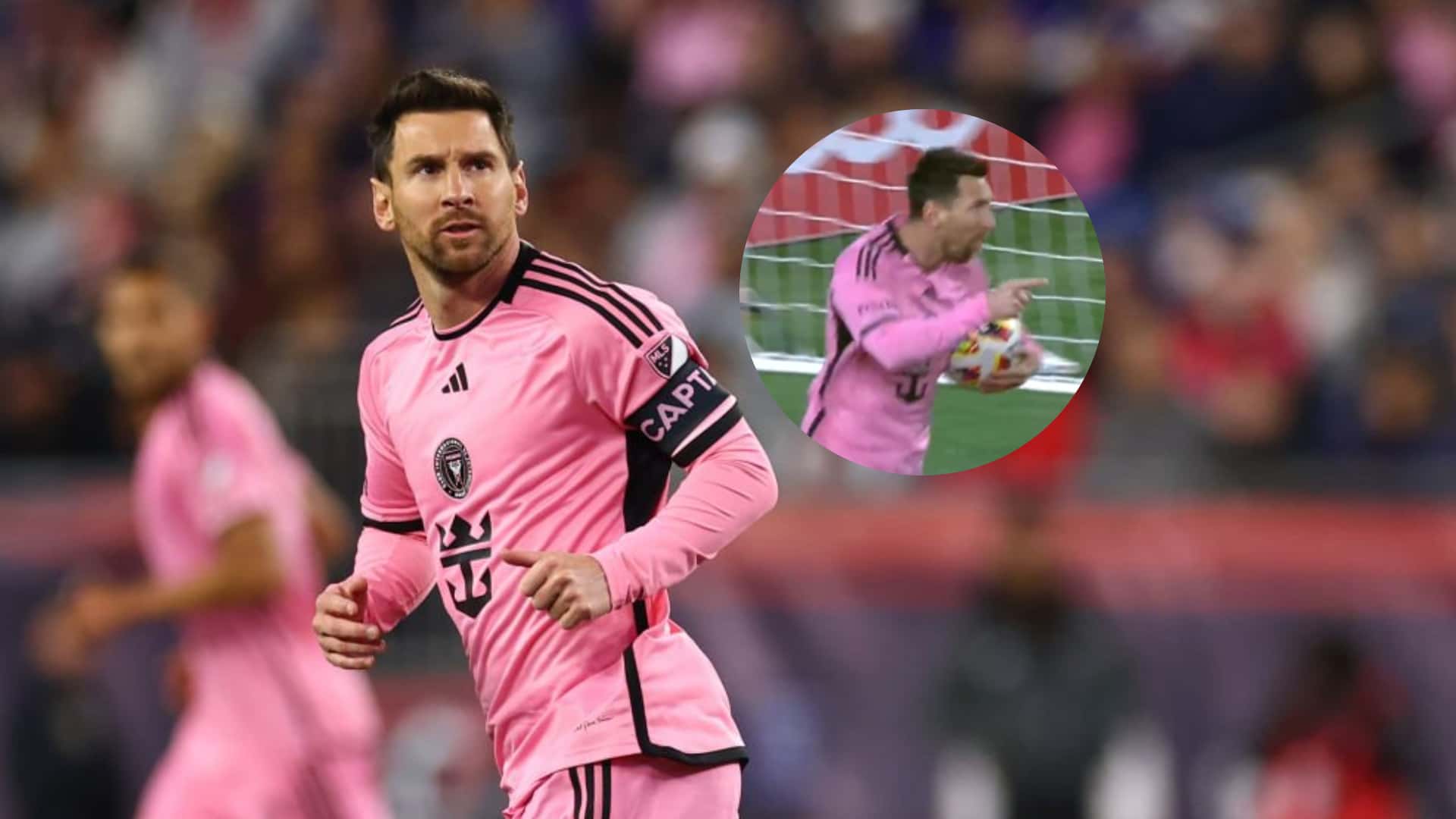 Lionel Messi en el partido contra New England Revolution