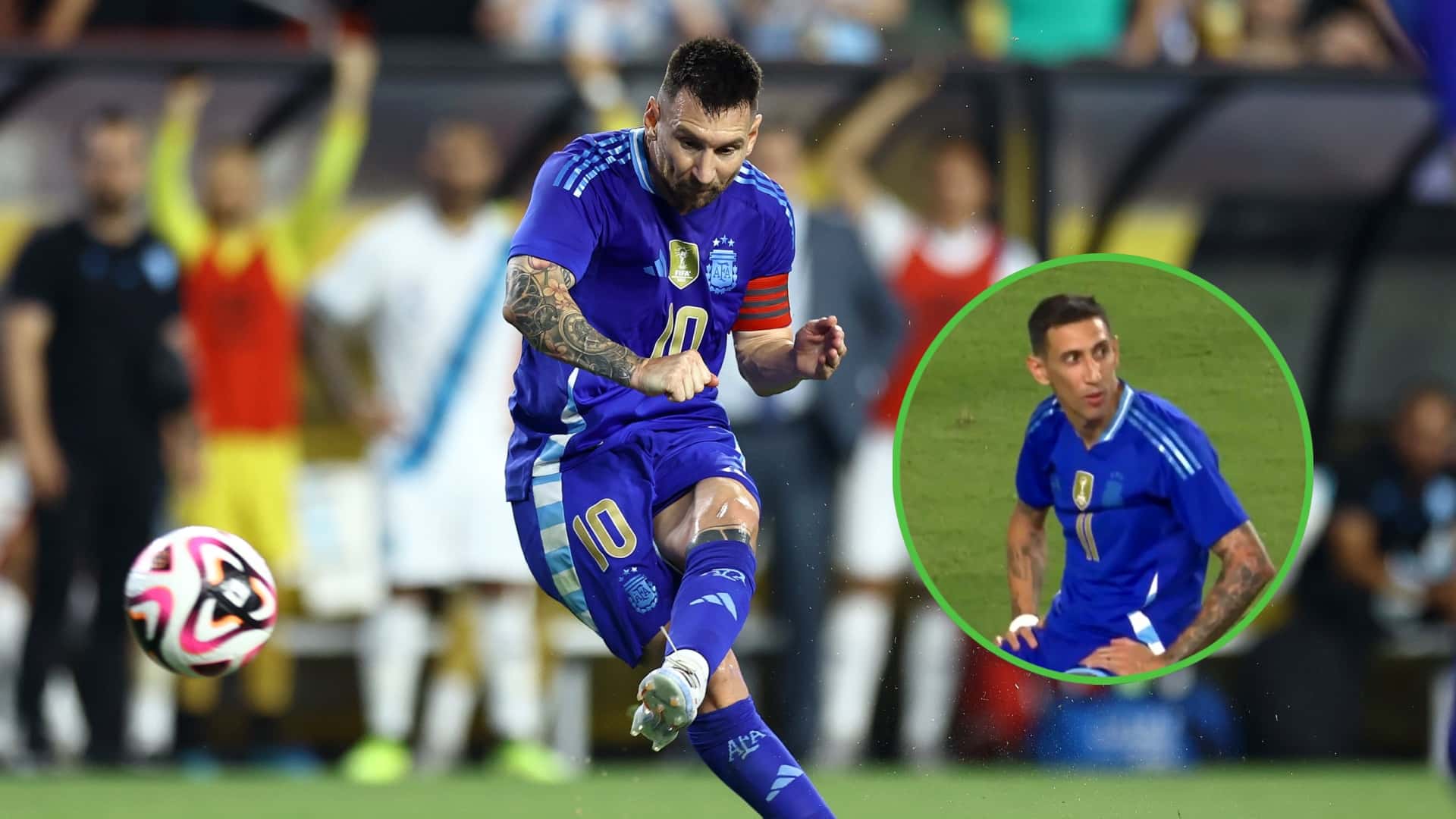 Lionel Messi en el partido vs Guatemala.