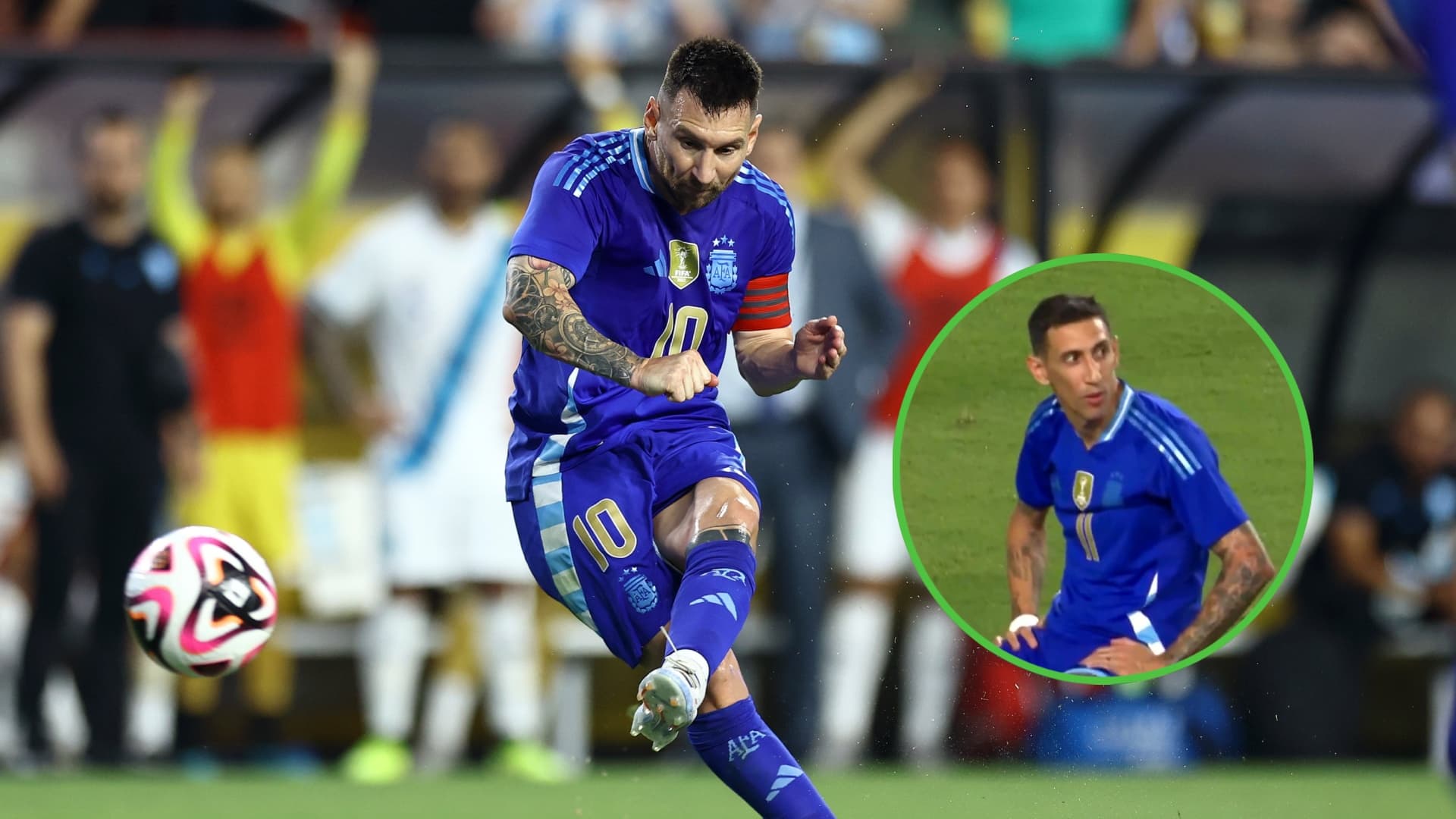 Lionel Messi en el partido vs Guatemala.