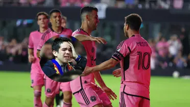 Lionel Messi festeja junto a Sergio Busquets en Inter Miami