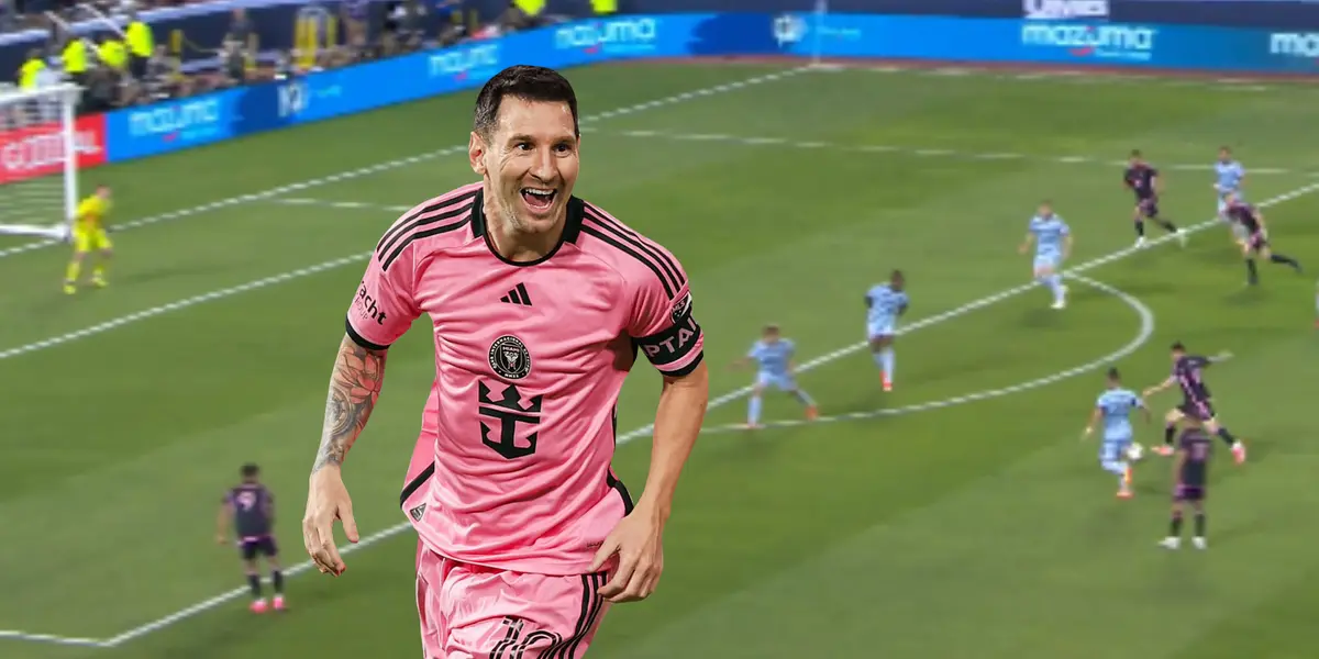 Lionel Messi festeja un gol con Inter Miami
