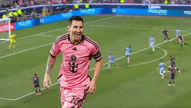 Lionel Messi festeja un gol con Inter Miami