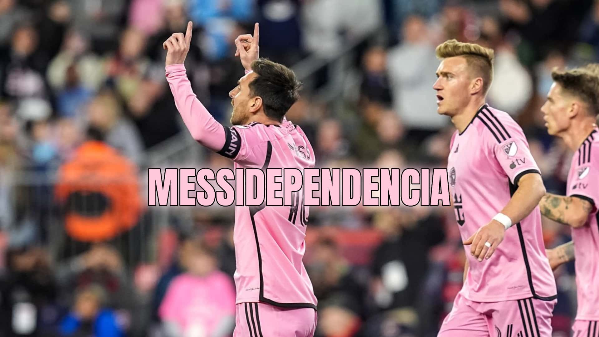 Lionel Messi festejando un gol con Inter Miami