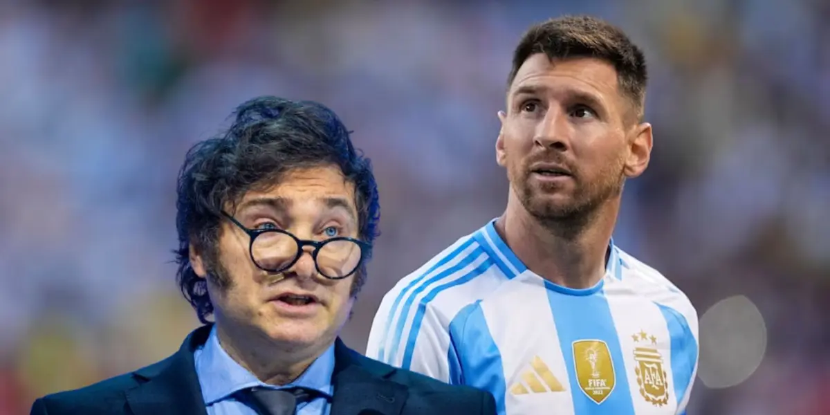 Lionel Messi - Javier Milei (Foto: X)