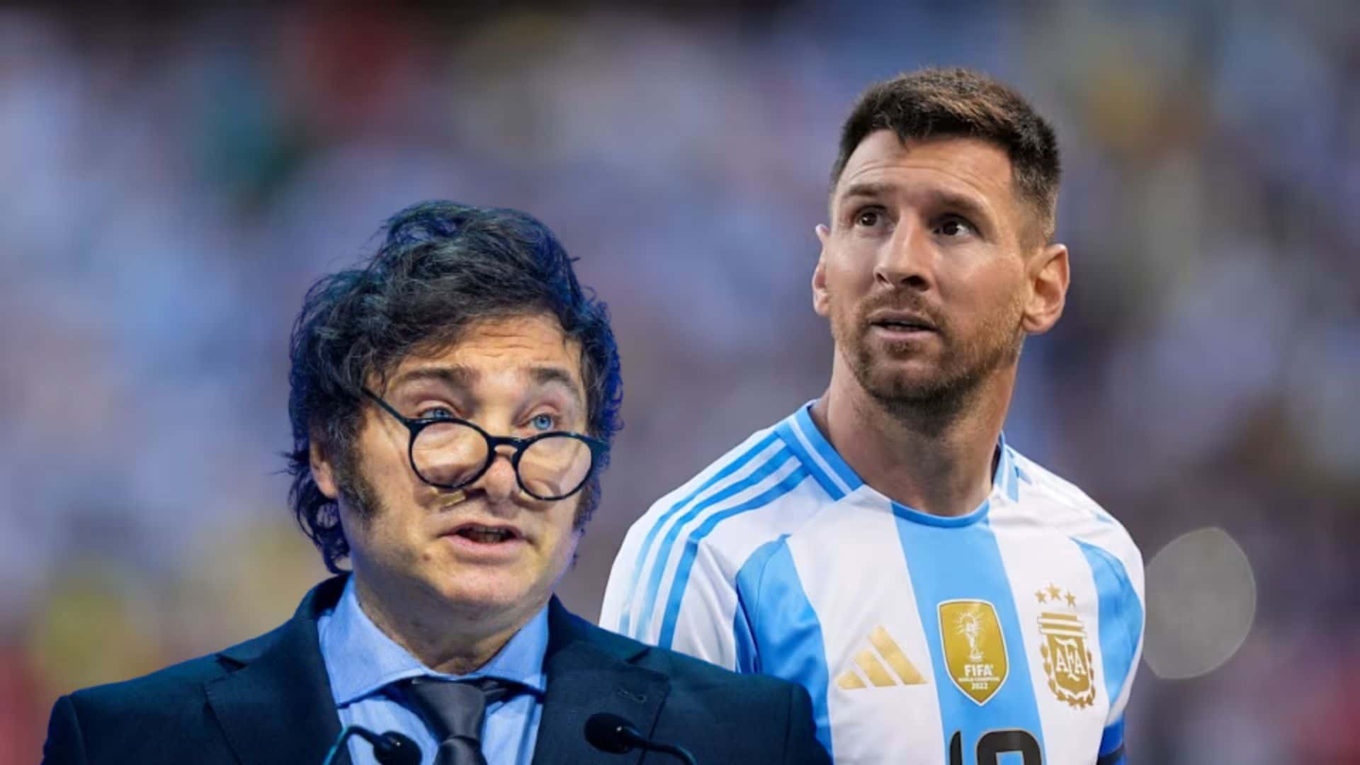Lionel Messi - Javier Milei (Foto: X)
