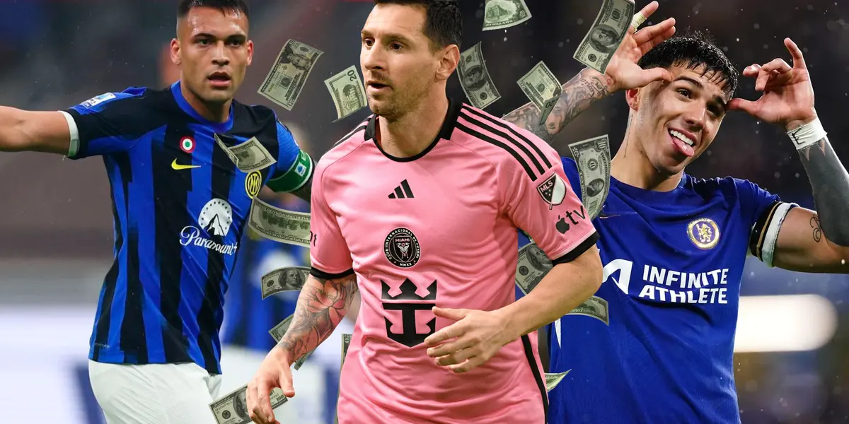 Lionel Messi, Lautaro Martínez y Enzo Fernández