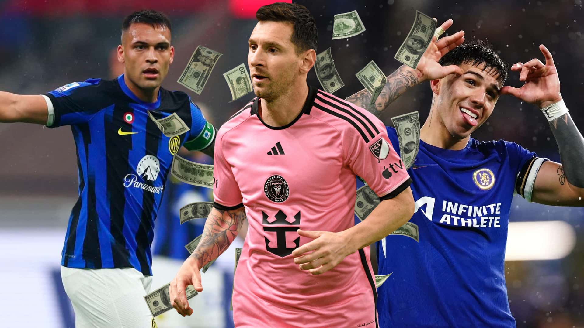 Lionel Messi, Lautaro Martínez y Enzo Fernández