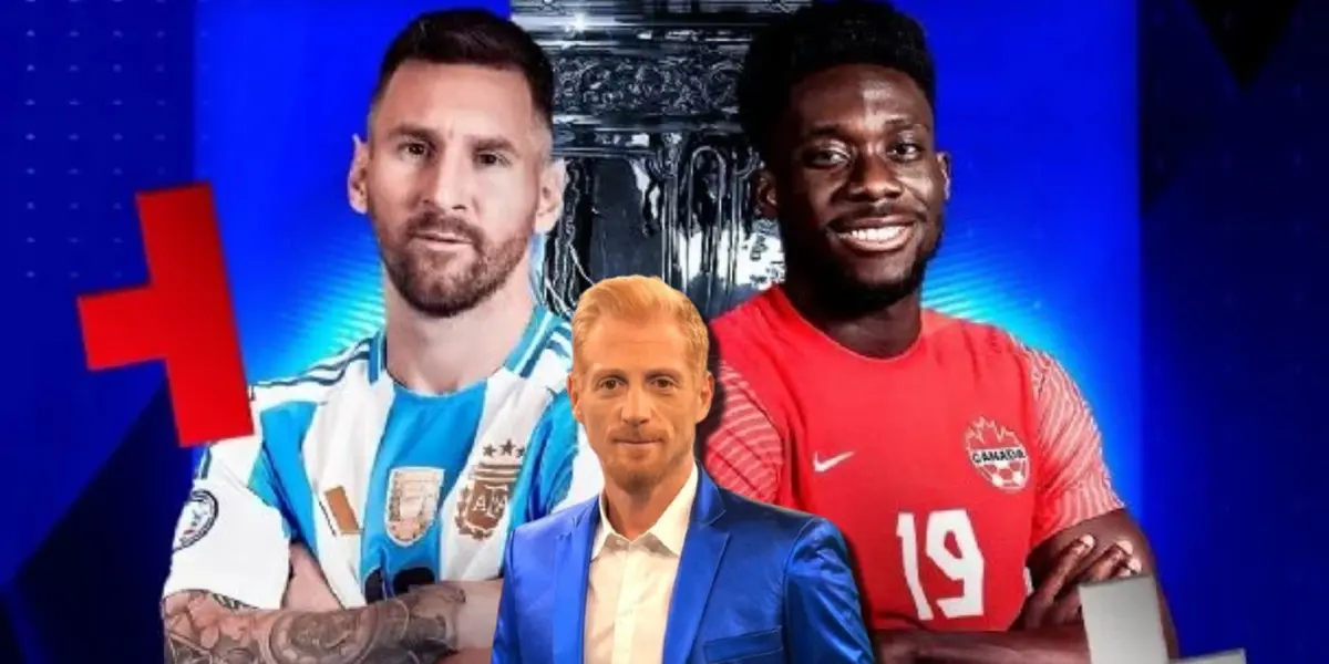 Lionel Messi, Martín Liberman y Alphonso Davies.