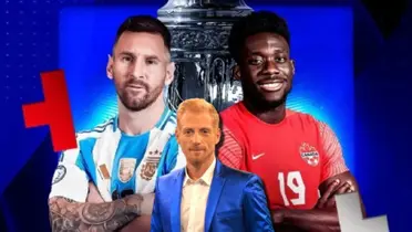 Lionel Messi, Martín Liberman y Alphonso Davies.