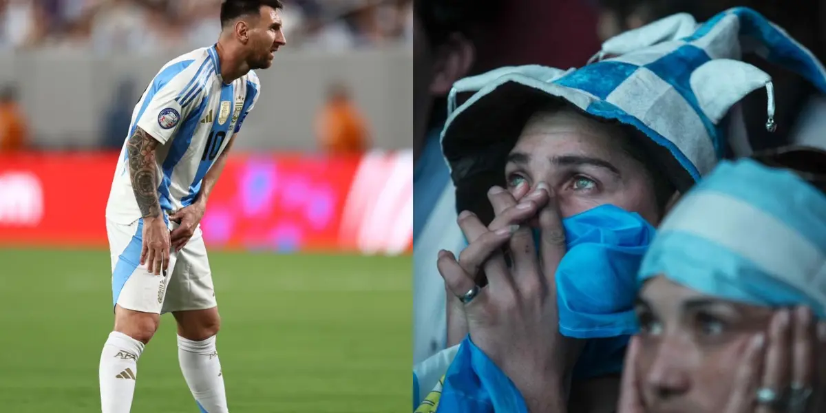 Lionel Messi se toma el aductor derecho.