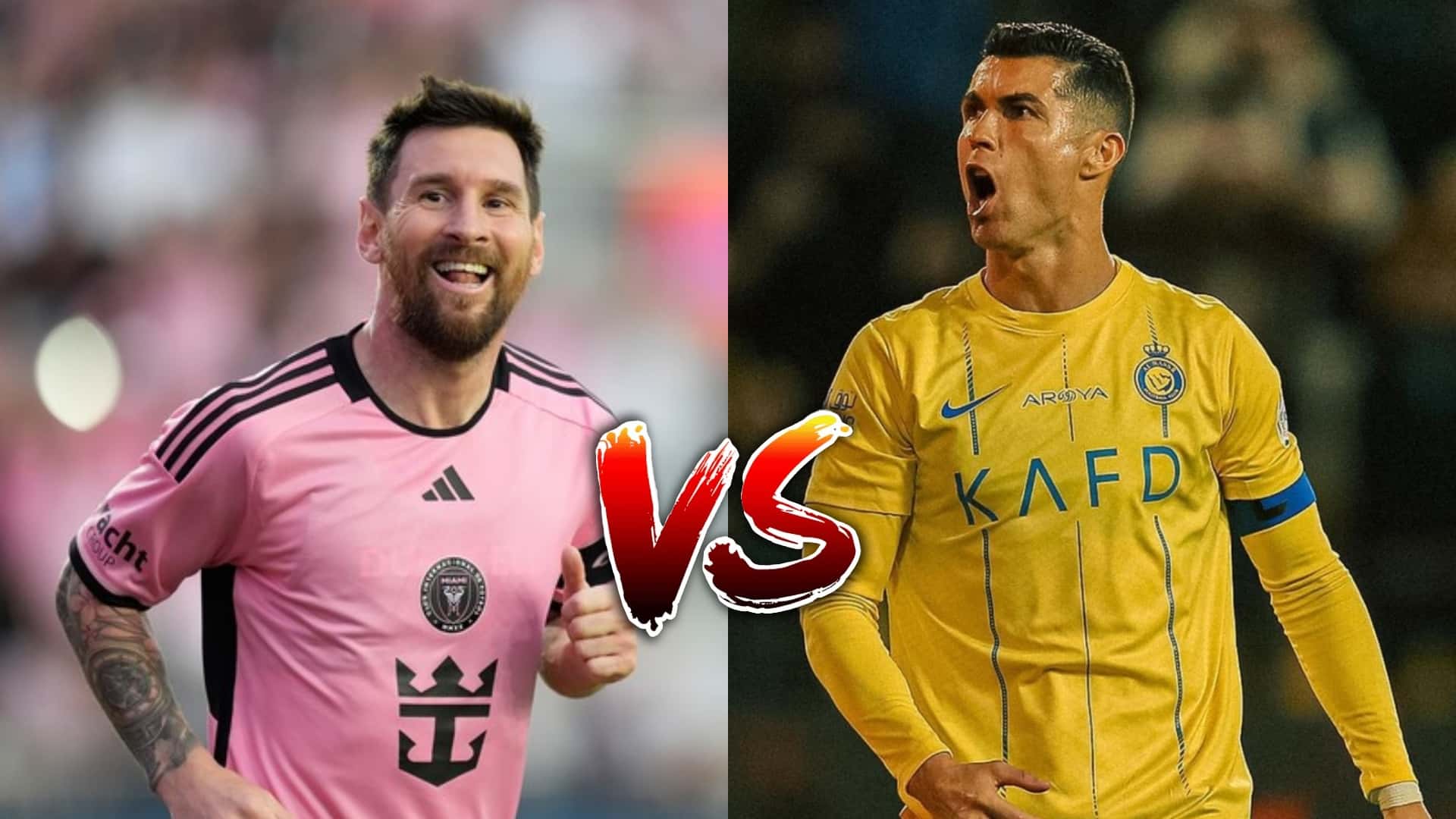 Lionel Messi vs Cristiano Ronaldo.