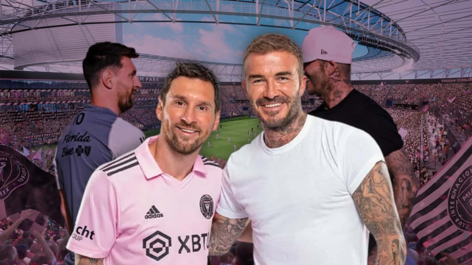 Lionel Messi y David Beckham.