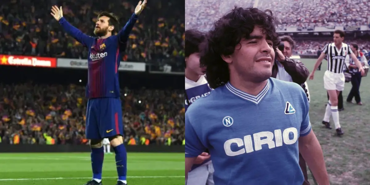 Lionel Messi y Diego Maradona.