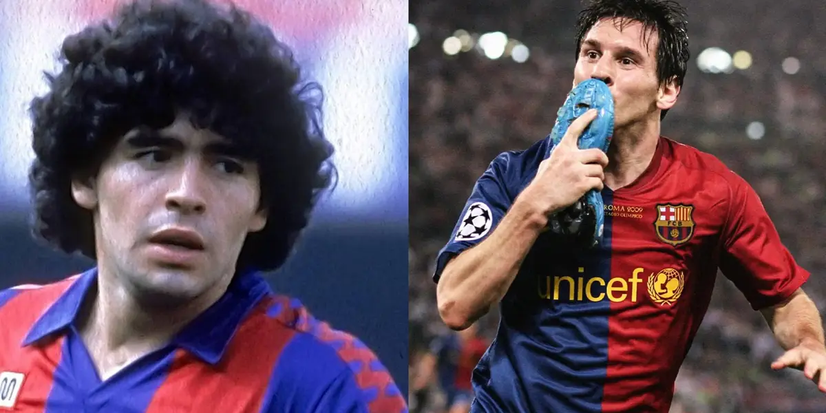 Lionel Messi y Diego Maradona.