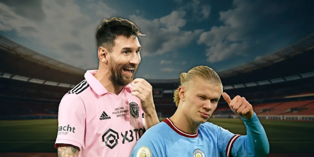 Lionel Messi y Erling Haaland.