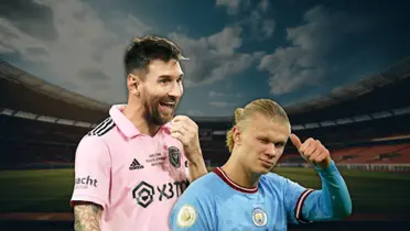 Lionel Messi y Erling Haaland.