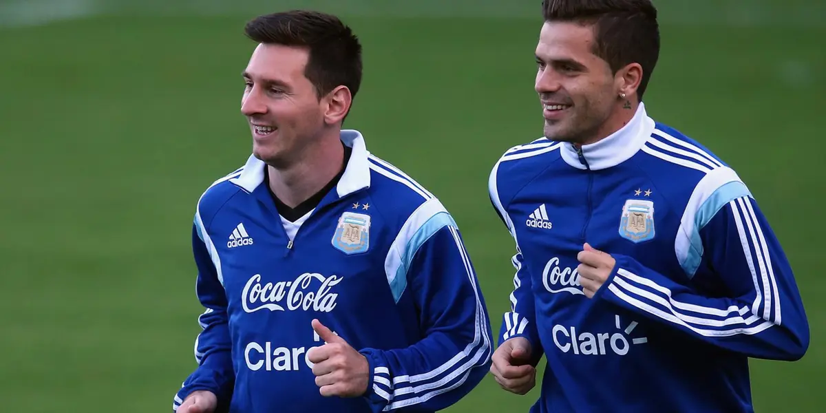Lionel Messi y Fernando Gago