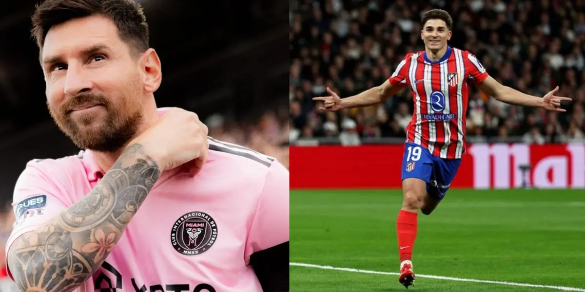 Lionel Messi y Julián Álvarez.