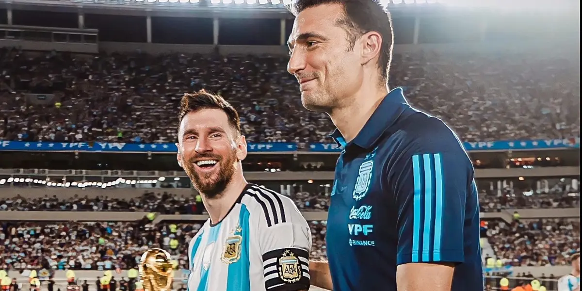 Lionel Messi y Lionel Scaloni.