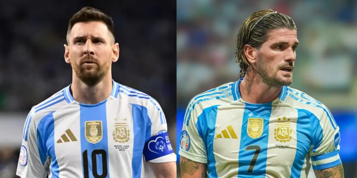 Lionel Messi y Rodrigo De Paul.