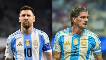 Lionel Messi y Rodrigo De Paul.