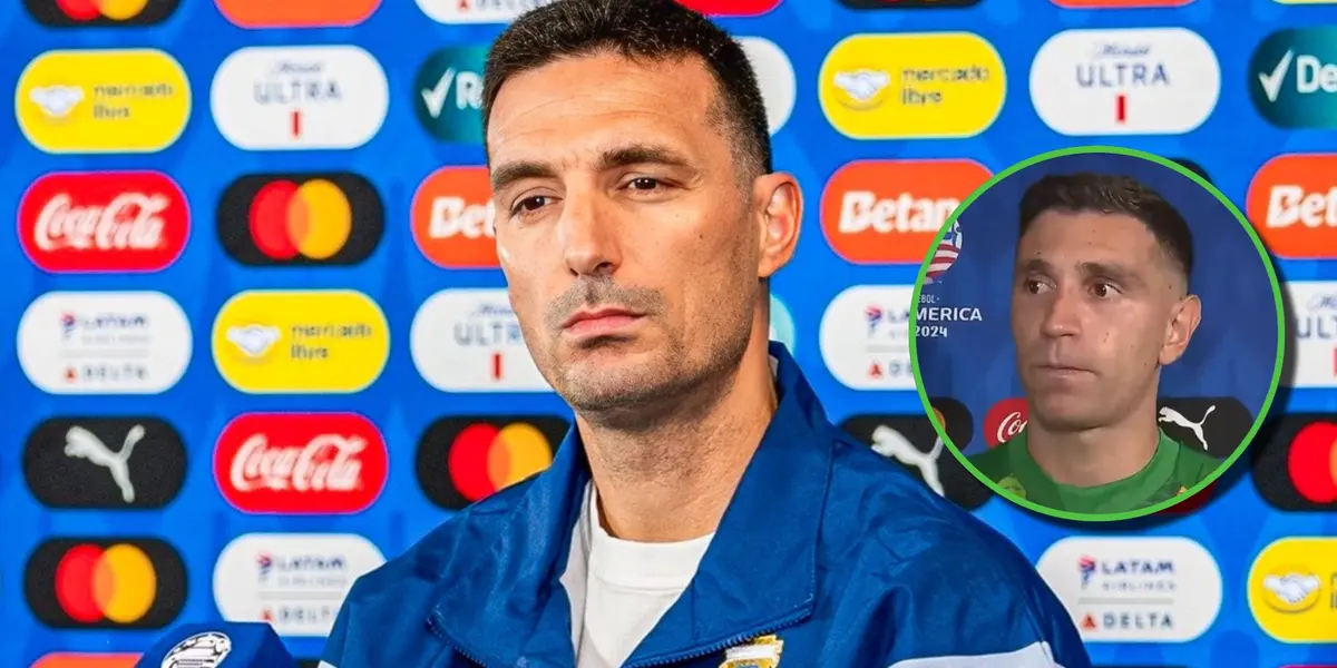 Lionel Scaloni en conferencia de prensa.