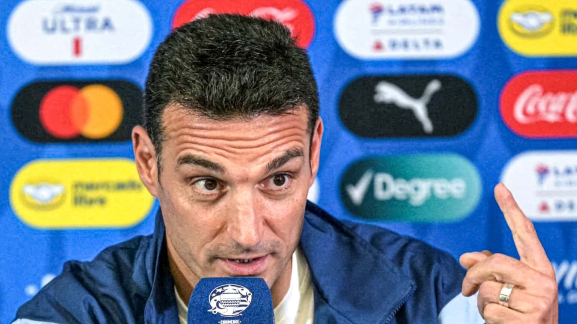 Lionel Scaloni en conferencia de prensa