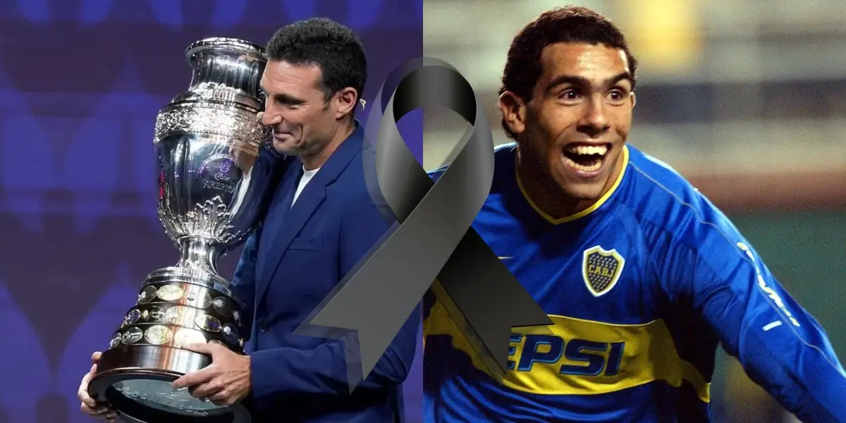 Lionel Scaloni y Carlos Tevez.