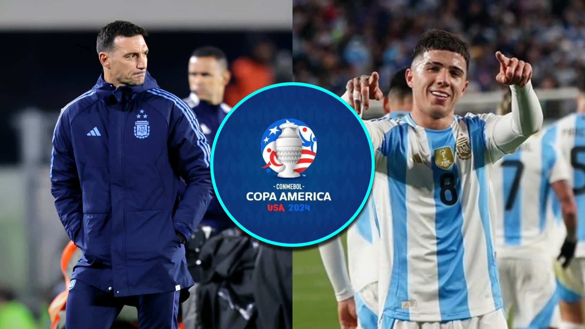 Lionel Scaloni y Enzo Fernández, integrantes de la Selección Argentina.