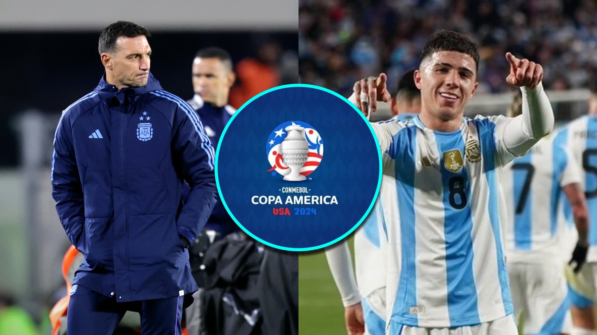 Lionel Scaloni y Enzo Fernández, integrantes de la Selección Argentina.