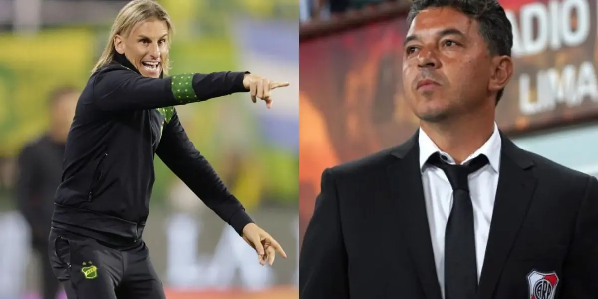 Los entrenadores de River y Defensa y Justicia tuvieron un tenso cruce en el inicio de la Liga, aunque esto viene de antes.