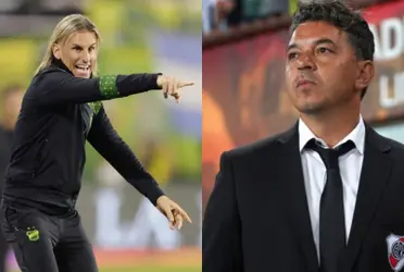 Los entrenadores de River y Defensa y Justicia tuvieron un tenso cruce en el inicio de la Liga, aunque esto viene de antes.