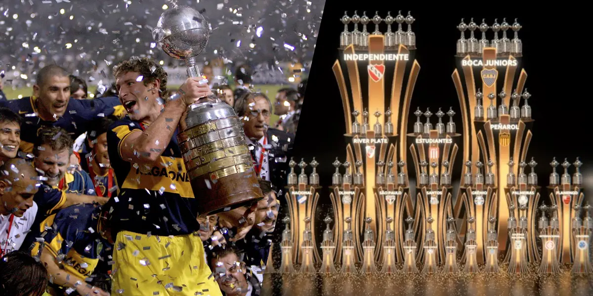 Los equipos argentinos con más títulos internacionales / X