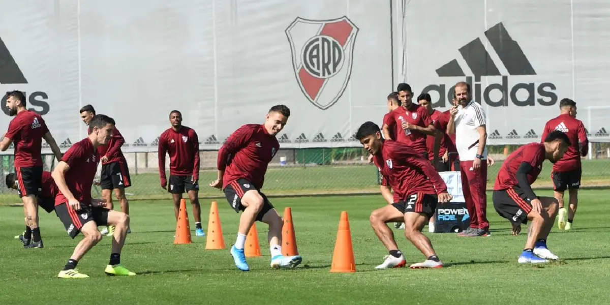 Los futbolistas del Millonario se presentaron este miércoles en el River Camp.